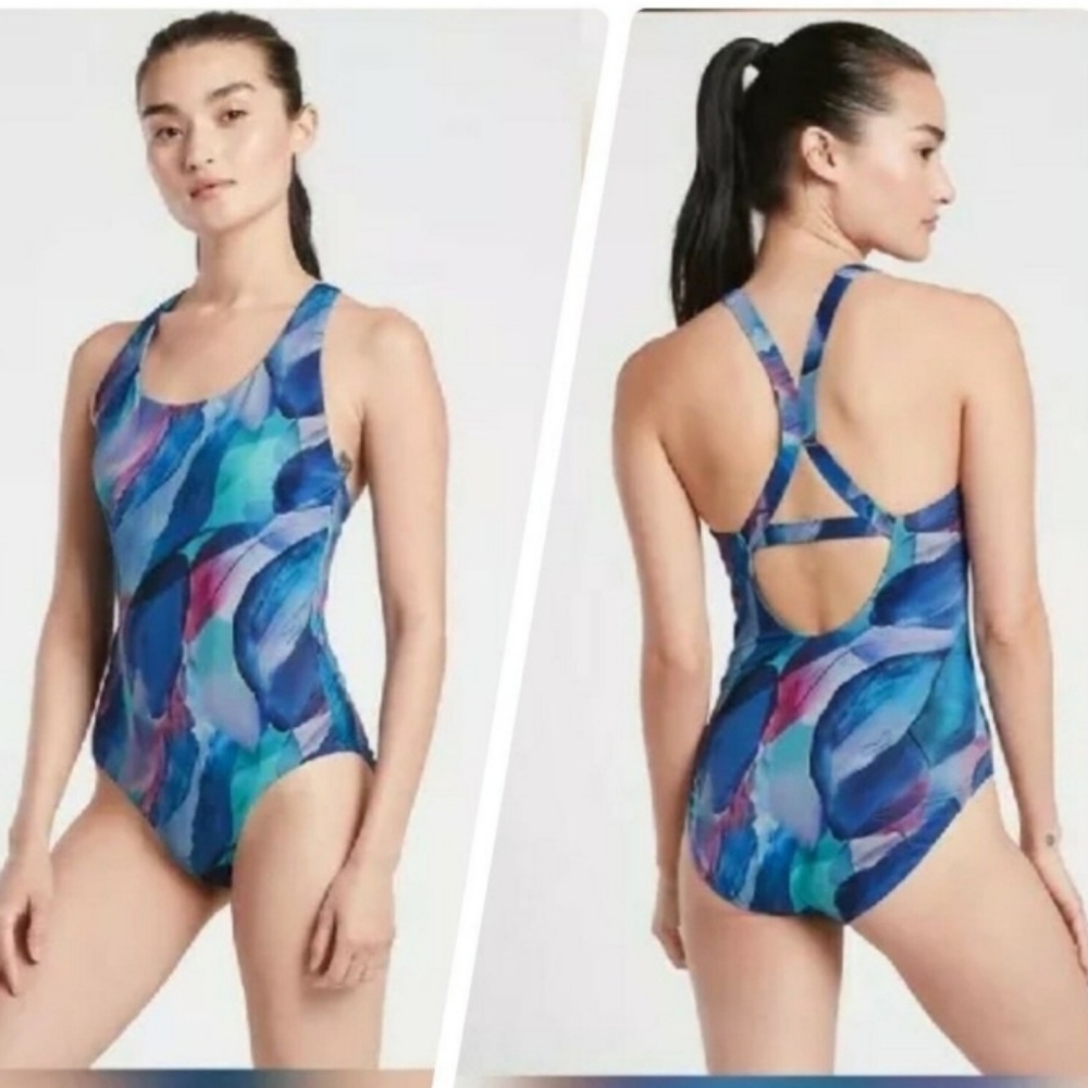 Athleta Malibu Printed One Piece Swimsuit XXS